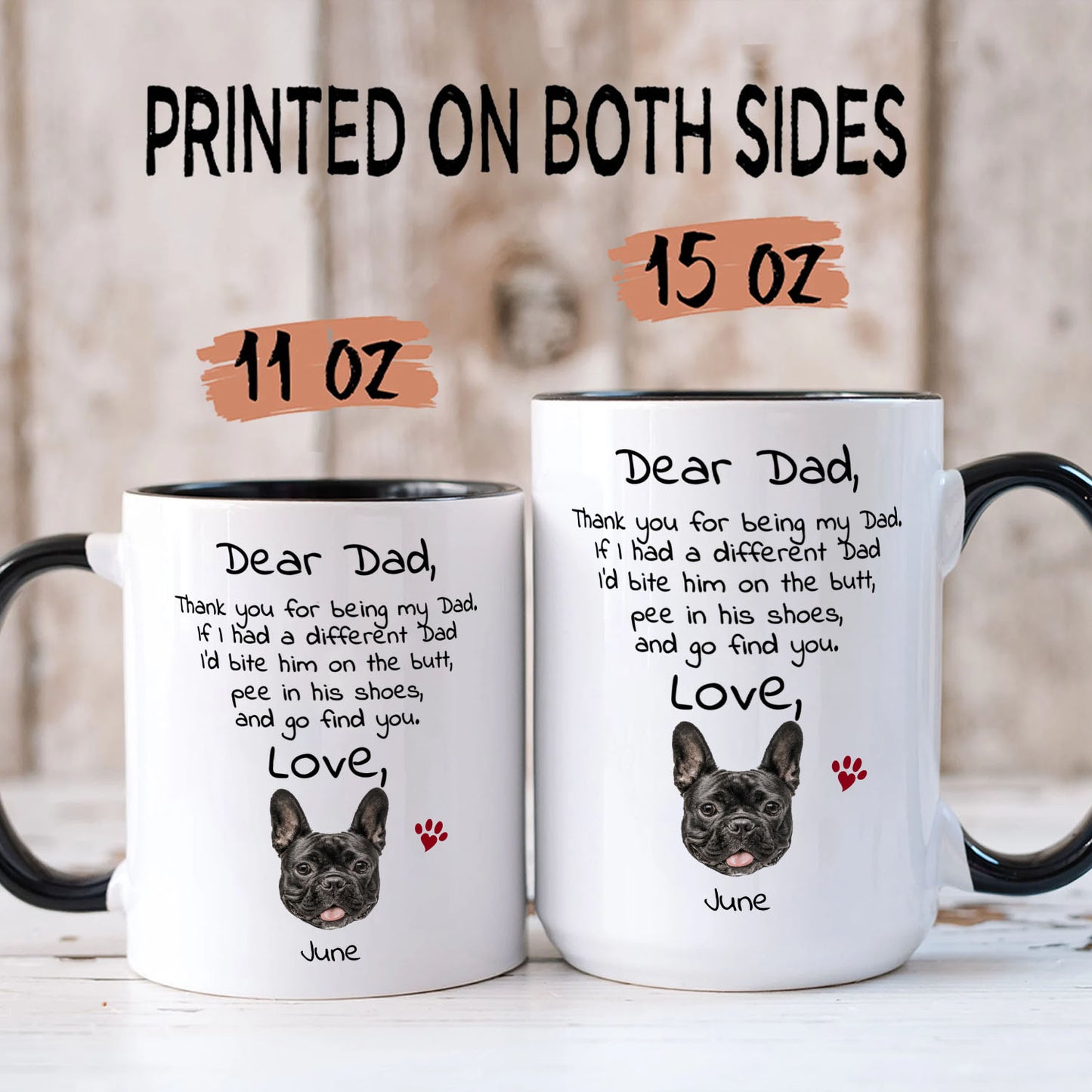 PST94 Dear Dog Dad Dog Mom Dog Parent - White Mug Accent Mug