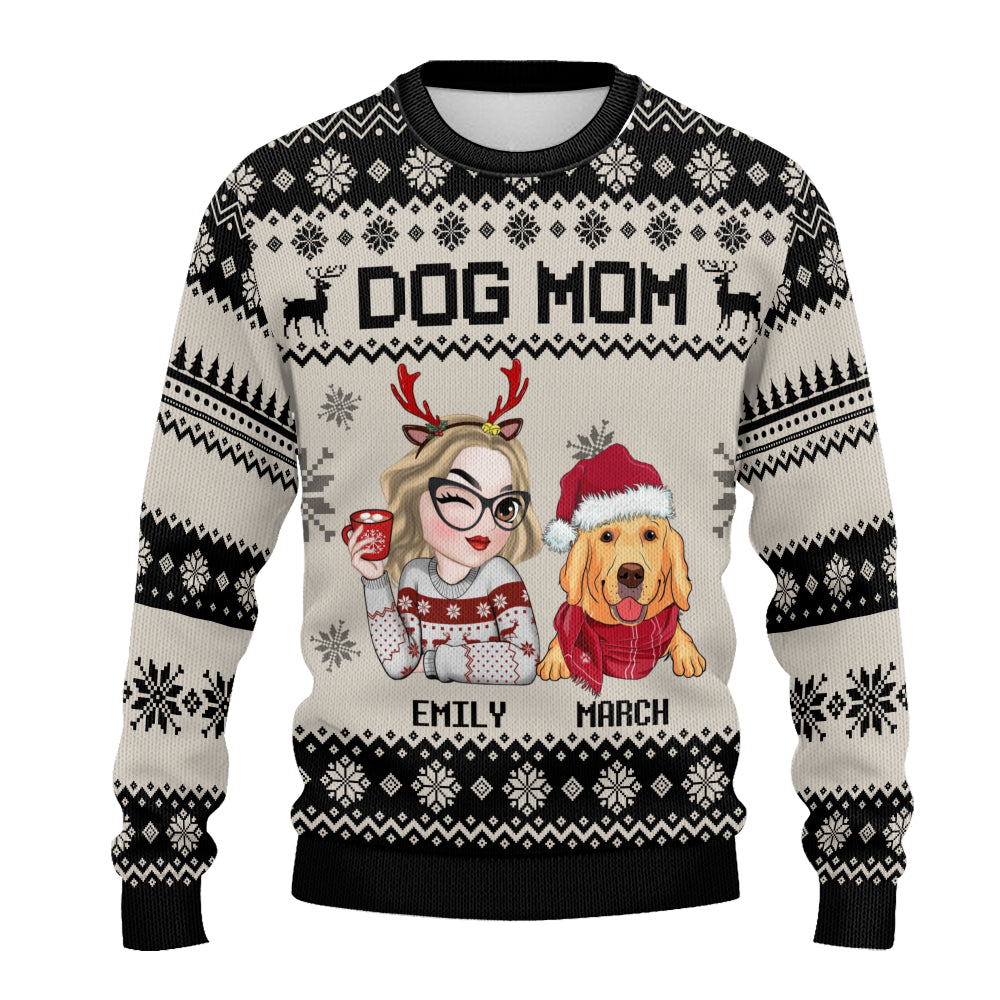 PSTS10 Dog Mom Mum Xmas - Personalized Custom Sweater