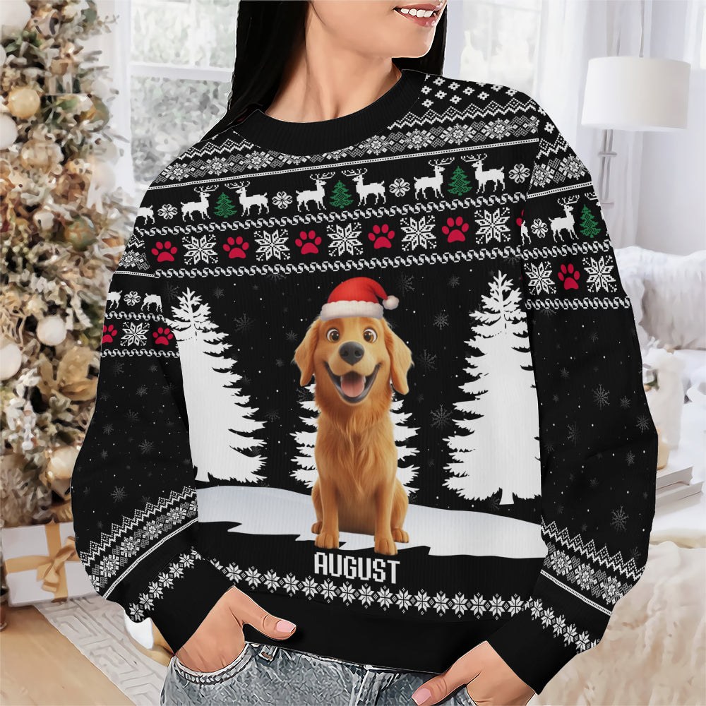 PSTS34 Dog Lover Christmas Pattern - Personalized Custom Sweater