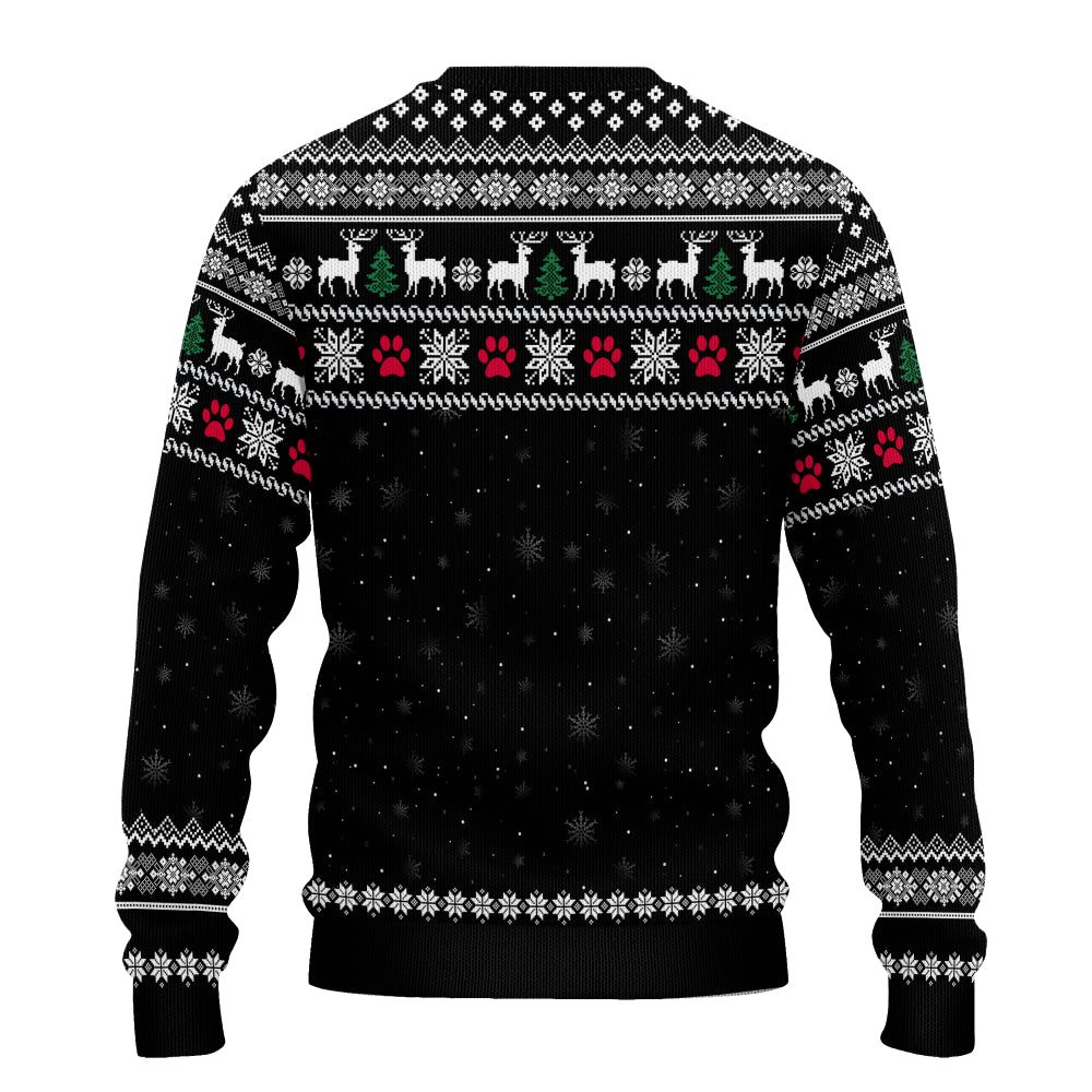 PSTS33 Dog Dad Christmas Pattern - Personalized Custom Sweater