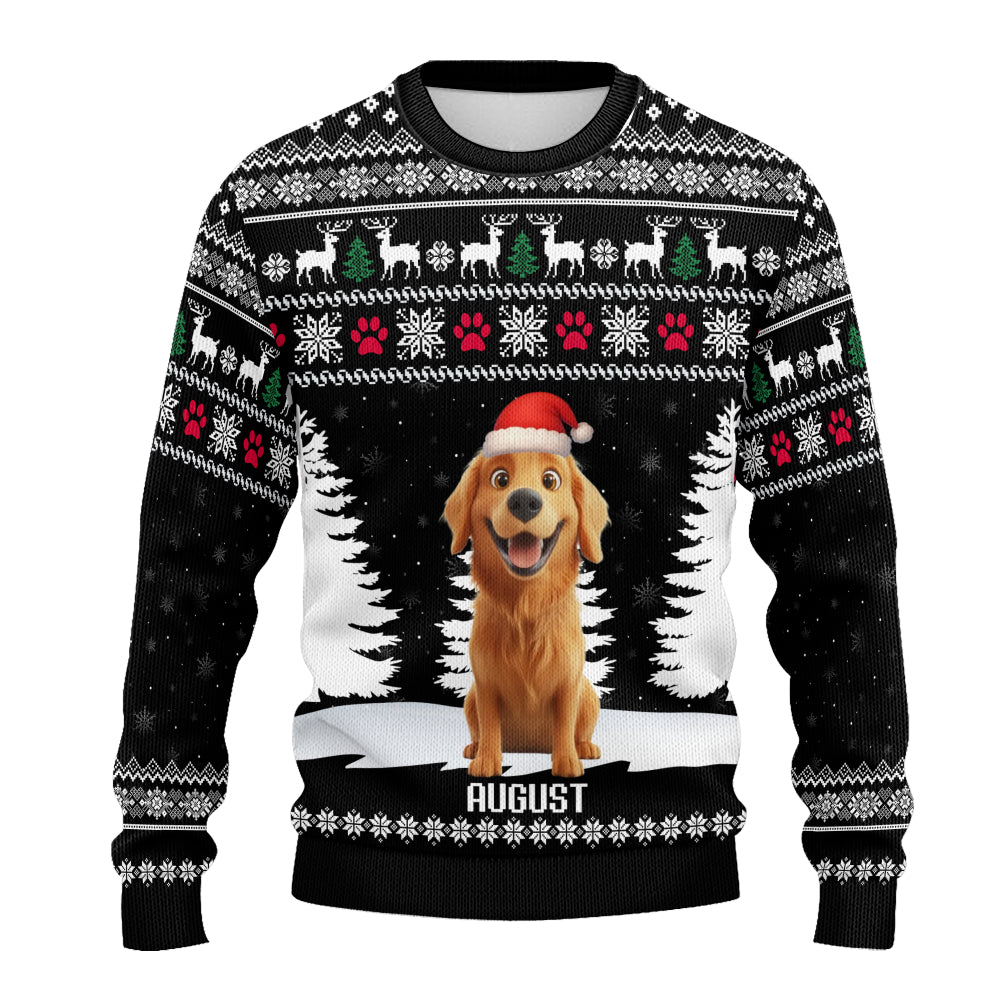PSTS34 Dog Lover Christmas Pattern - Personalized Custom Sweater