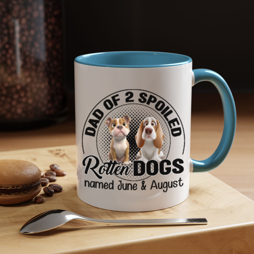 Miah1505a Dad Mom Of A Spoiled Rotten Dog 3D-Personalized Custom Accent Mug