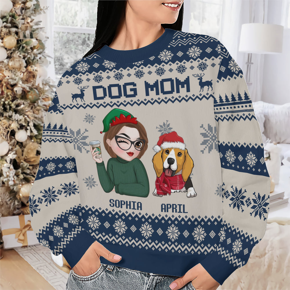 PSTS10 Dog Mom Mum Xmas - Personalized Custom Sweater
