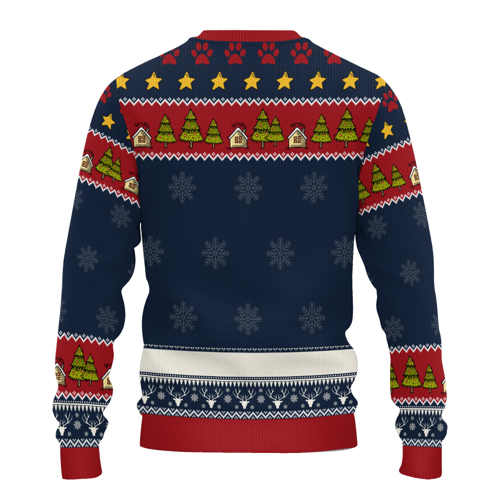 PSTS05 A Girl And Her Cat Xmas - Personalized Custom Sweater