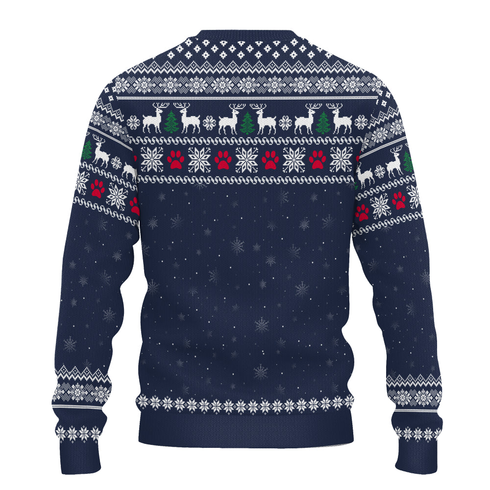 PSTS33 Dog Dad Christmas Pattern - Personalized Custom Sweater