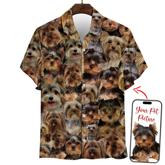 PSH12 Personalized Photo Upload Dog Lover Face Custom Hawaiian Shirt