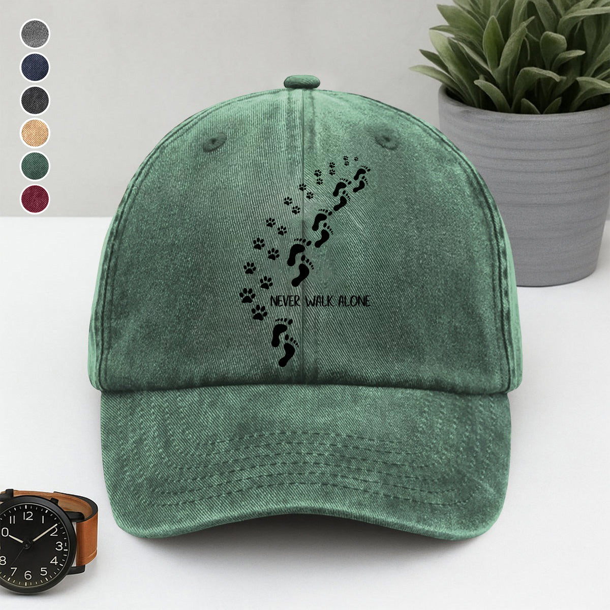 PSC26 Never Walk Alone - Wash Denim Cap