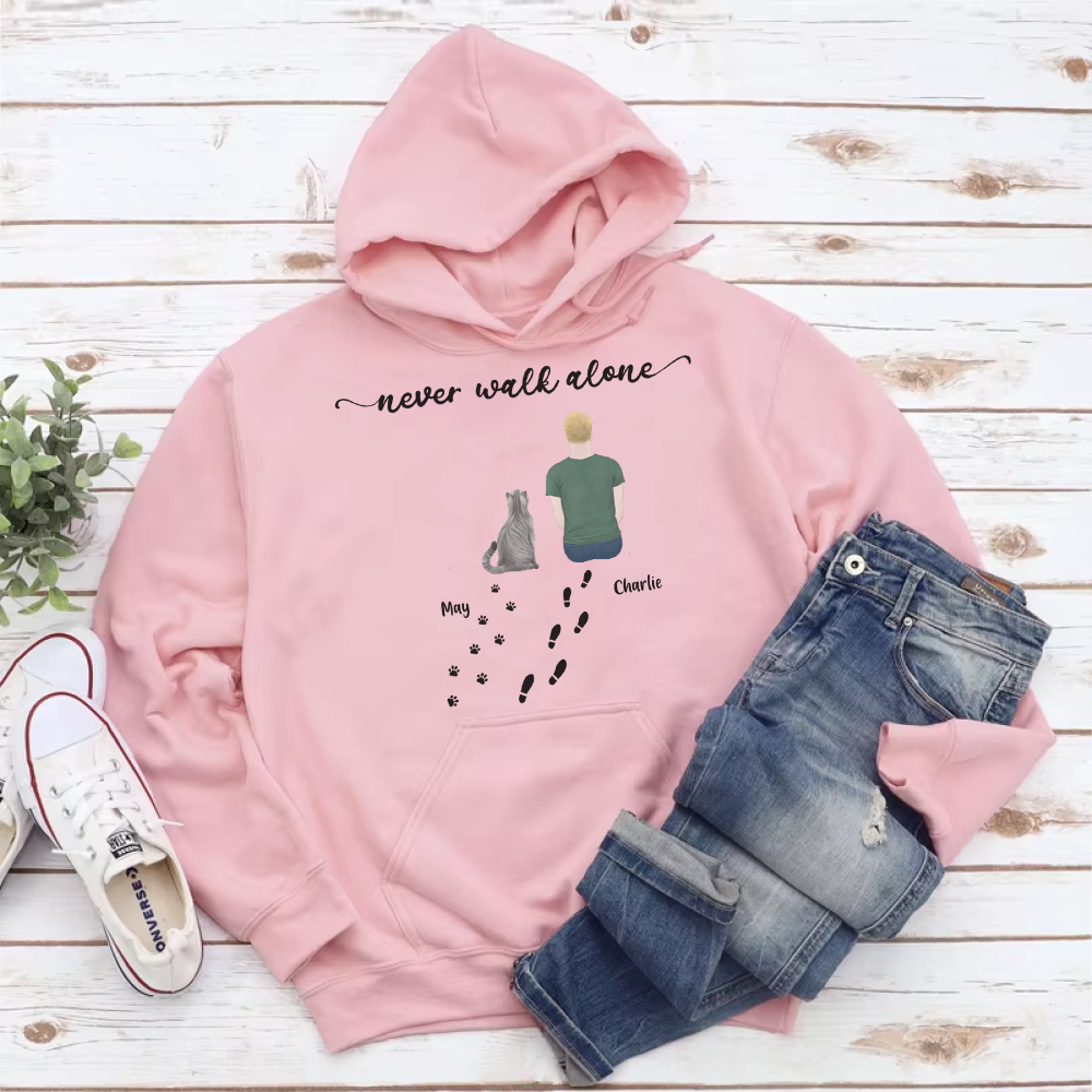 PST16 Never Walk Alone Female Male Cat Back