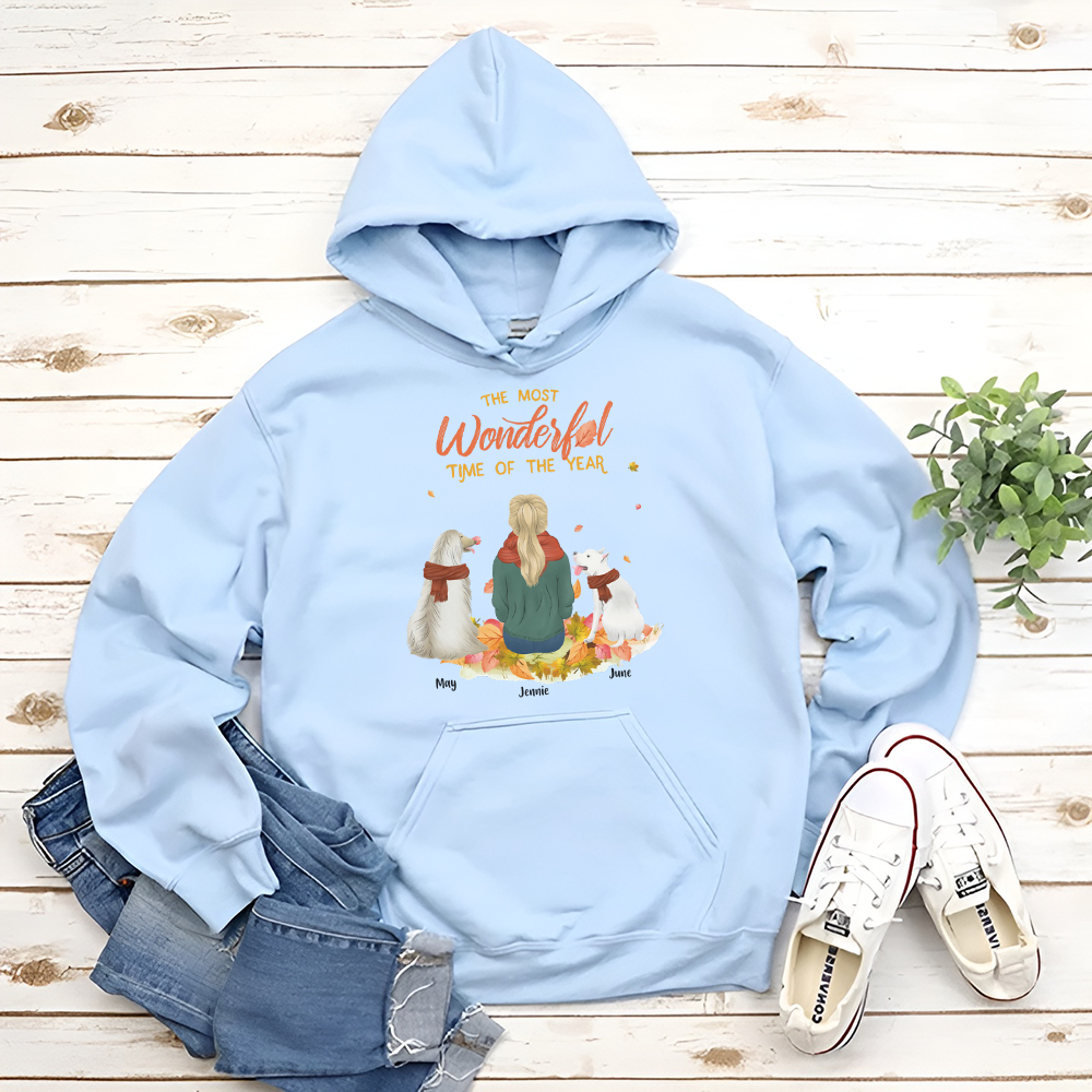 PST29 The Most Wonderful Time Dogs Woman Back
