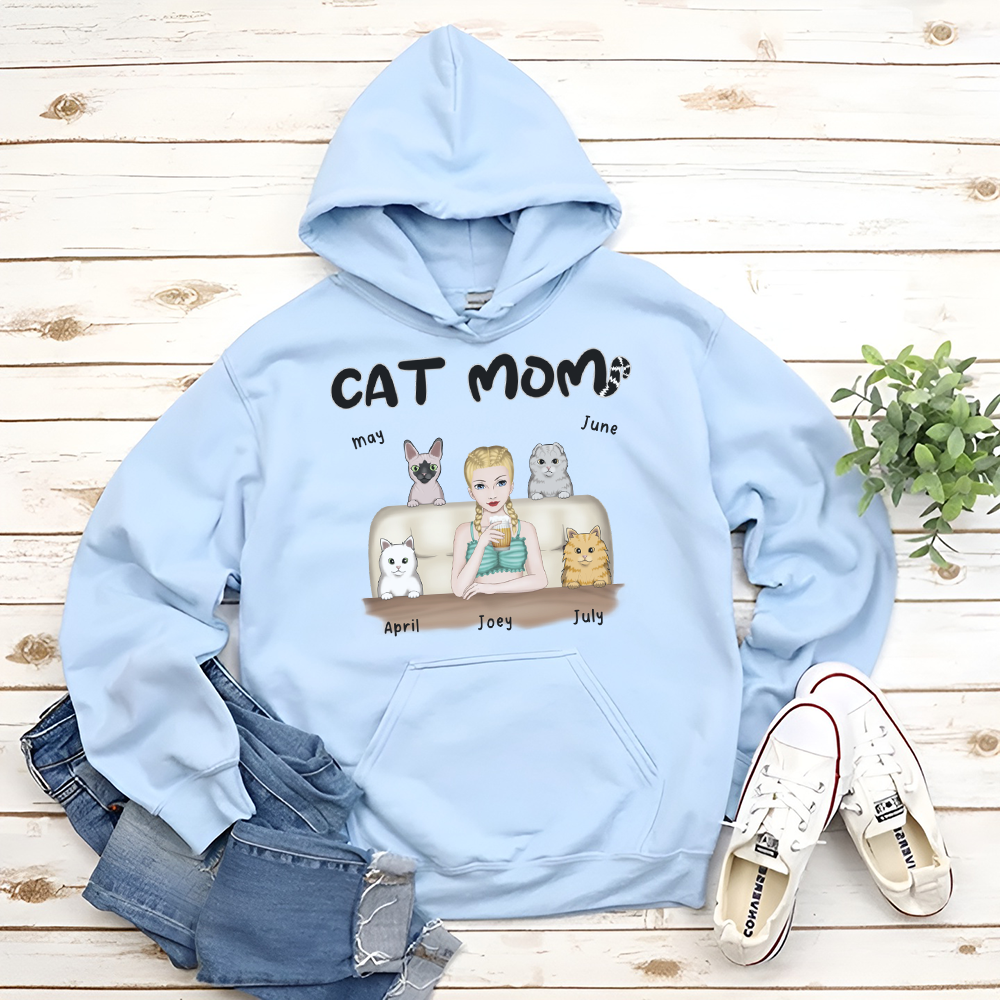 PST41 Cat Mom Frontal Full Color Female 4 Cats