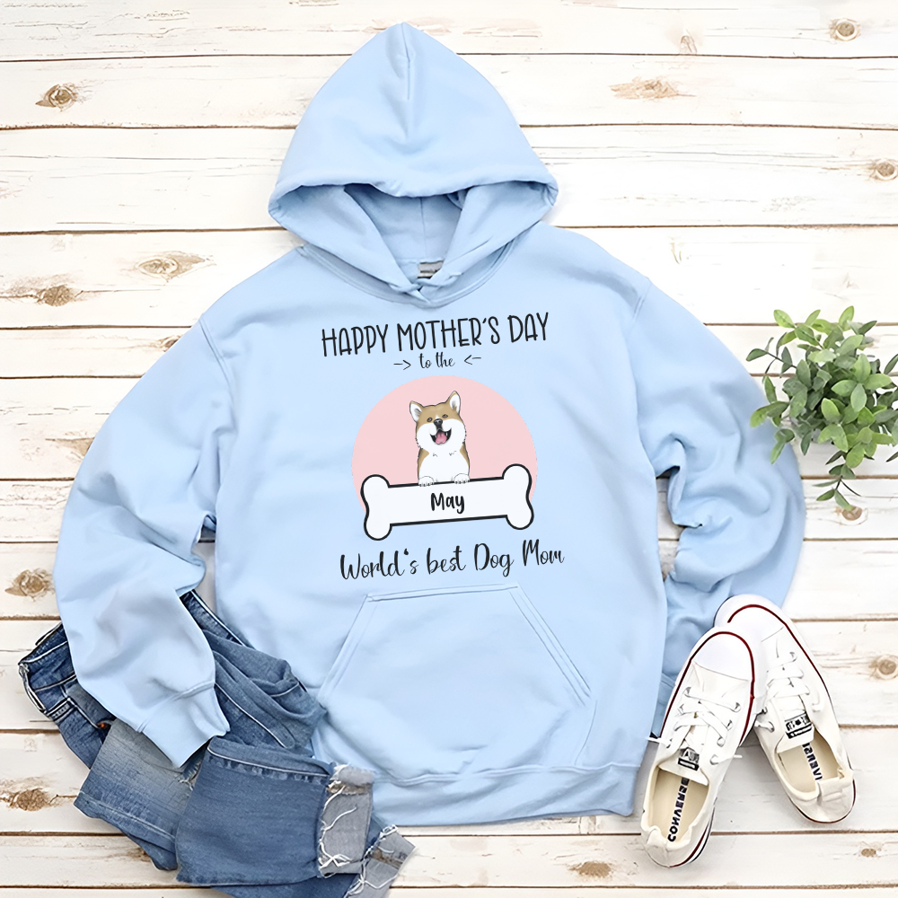 PST28 Happy Mothers Day To The Worlds Best Dog Mom Frontal