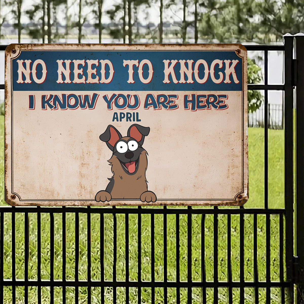 PSMT12 Entrance Decoration Pets Lover-Personalized Custom Metal Sign