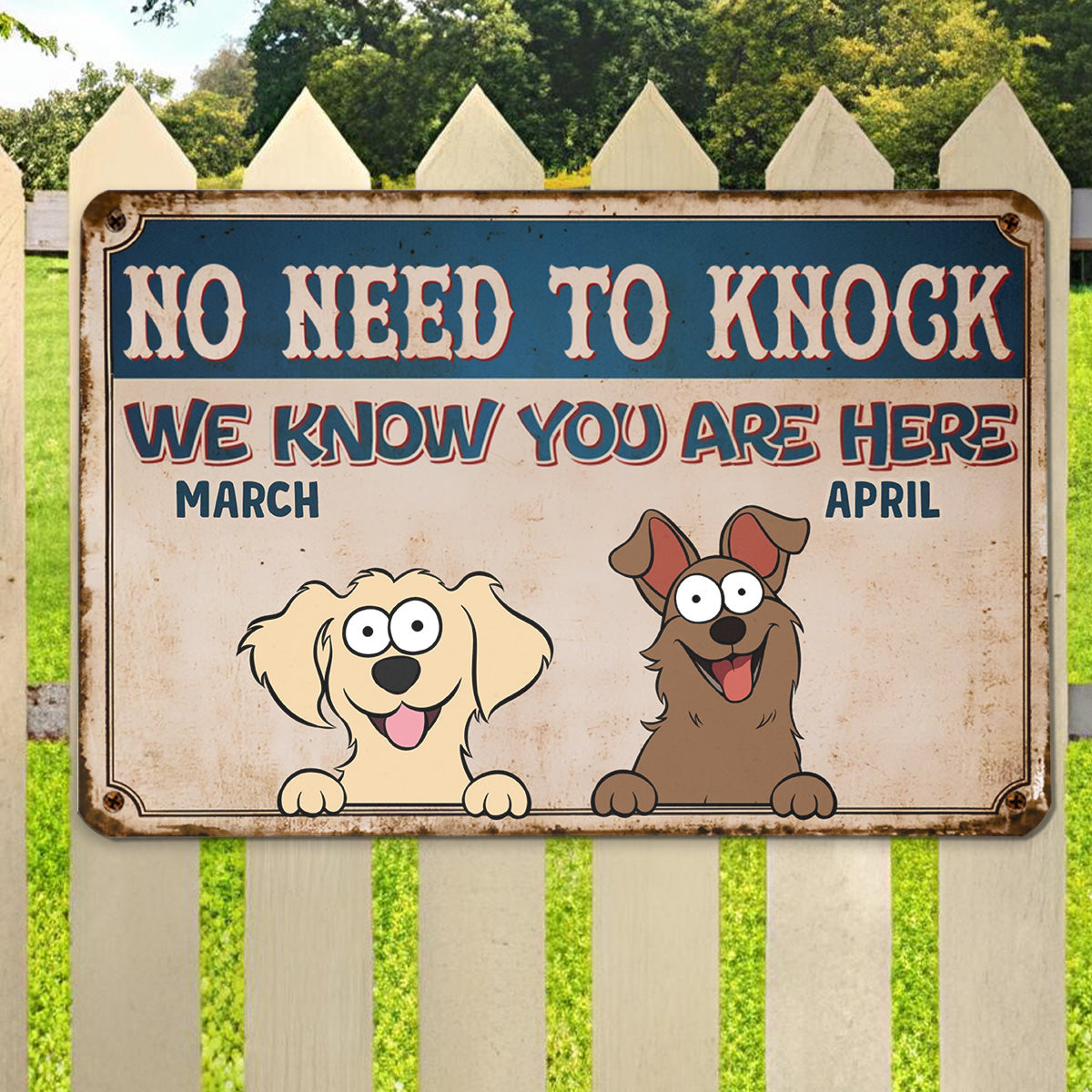 PSMT12 Entrance Decoration Pets Lover-Personalized Custom Metal Sign