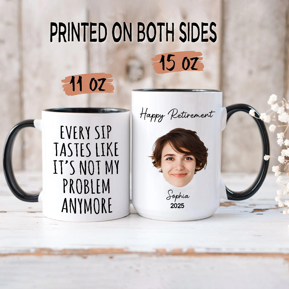 PSTM02 Happy Retirement - Personalized Custom Coffee Mug
