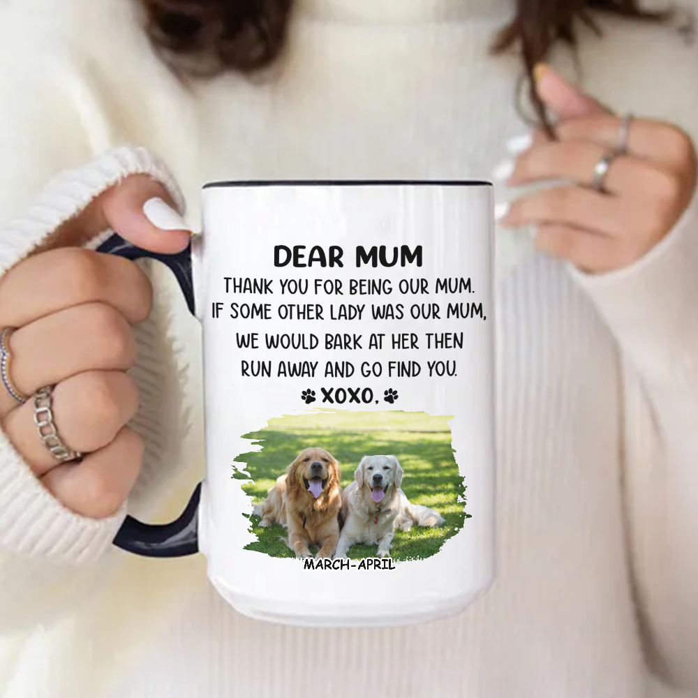 Miah1474 Dear Mom Thank You For Being My Mom XoXo-Personalized Custom Accent Mug