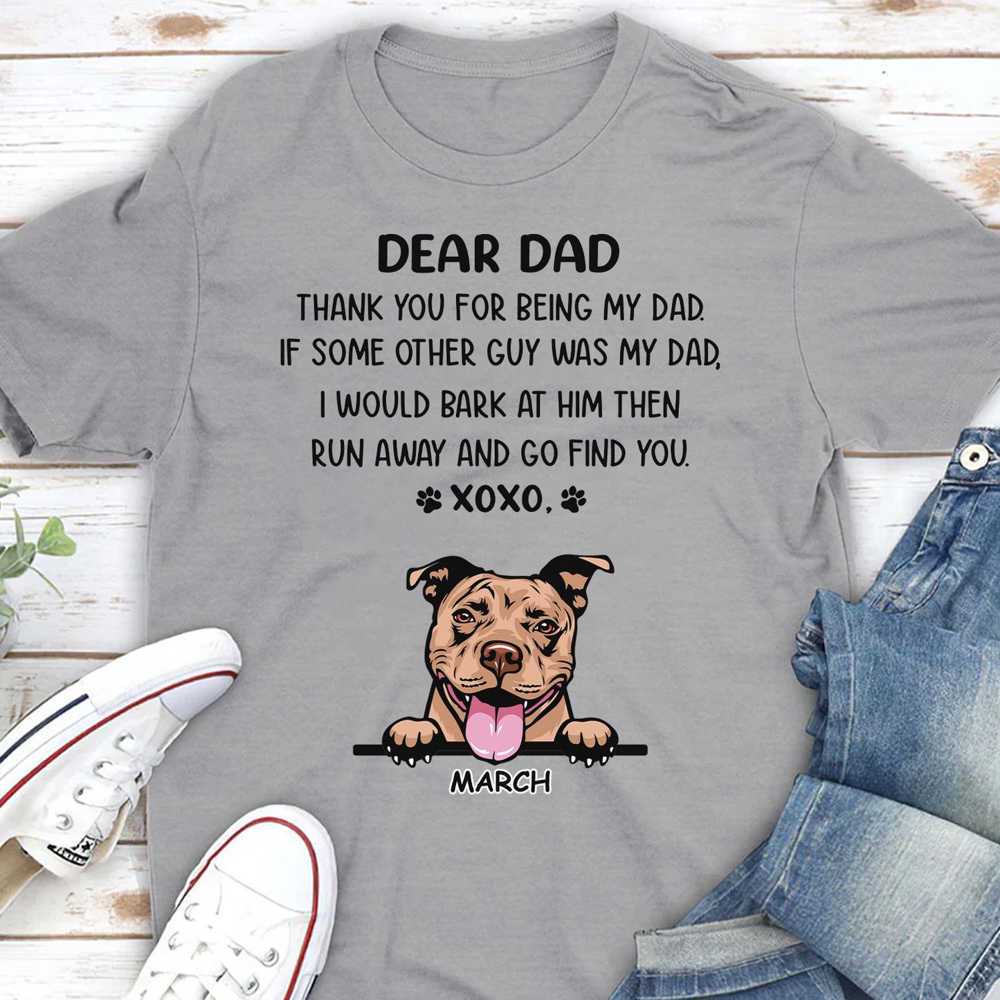Miah1474 Dear Mom Thank You For Being My Mom XoXo-Personalized Custom T-shirt