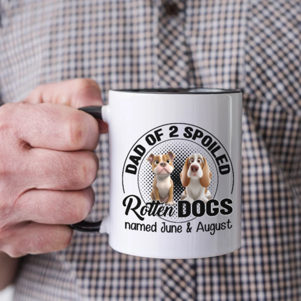 Miah1505a Dad Mom Of A Spoiled Rotten Dog 3D-Personalized Custom Accent Mug