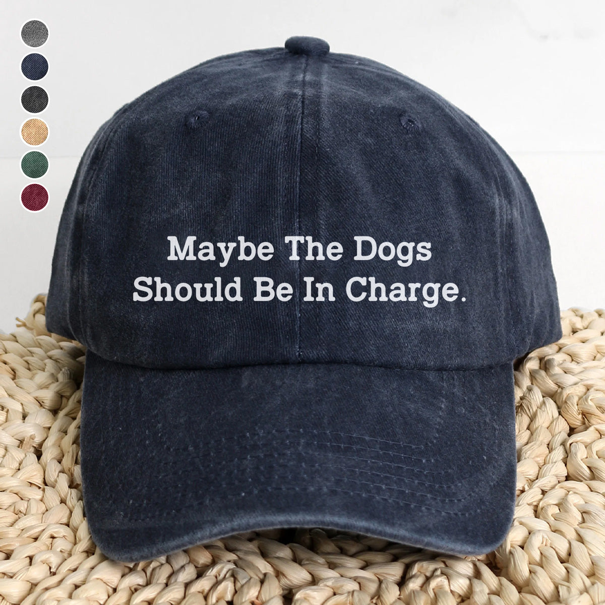 PSC27 Maybe The Dogs Should Be In Charge - Wash Denim Cap