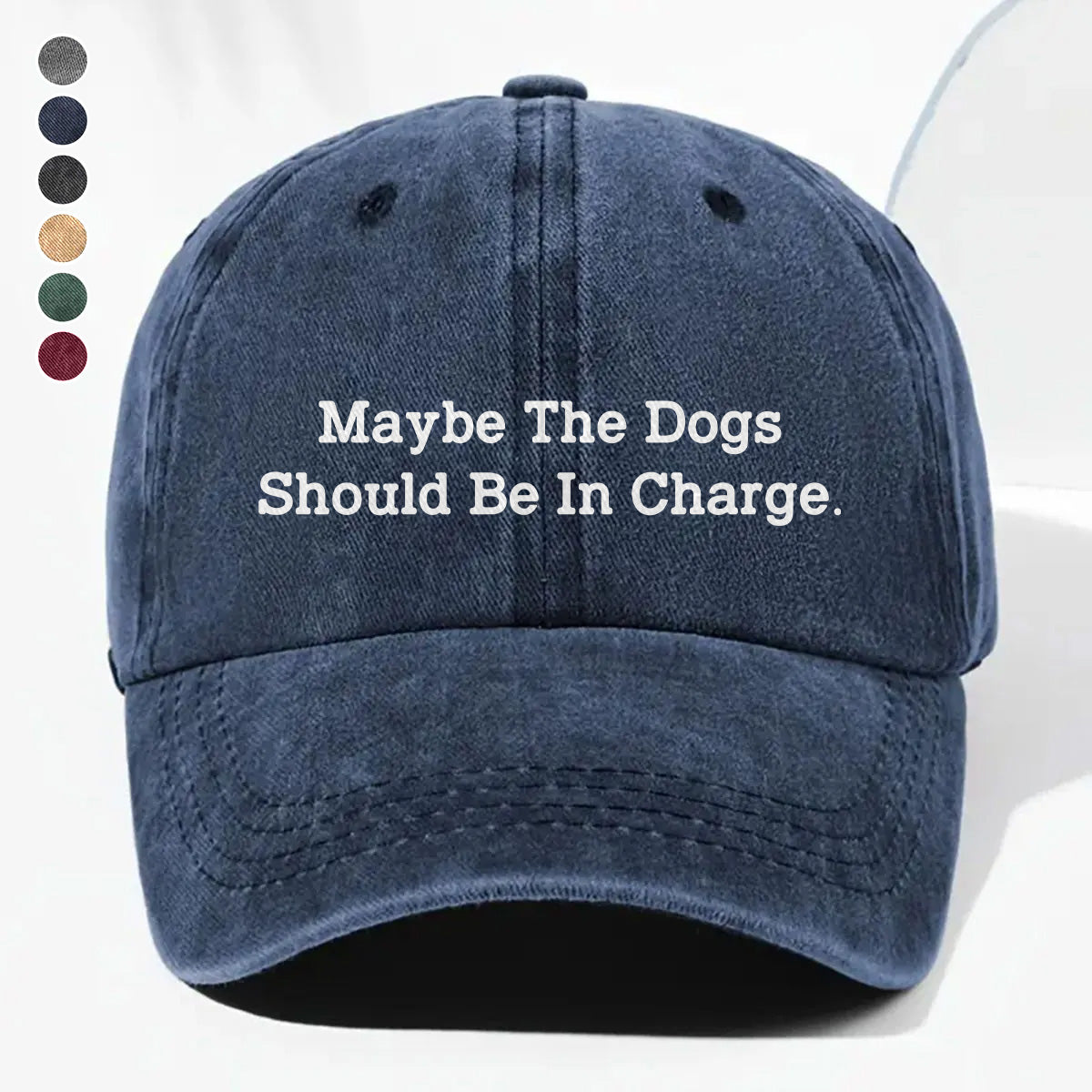 PSC27 Maybe The Dogs Should Be In Charge - Wash Denim Cap