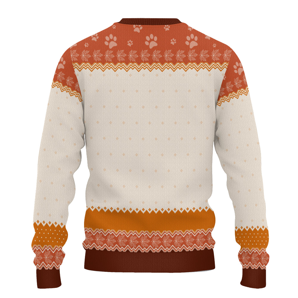 PSTS20 Dog Dad Autumn Leave - Personalized Custom Sweater