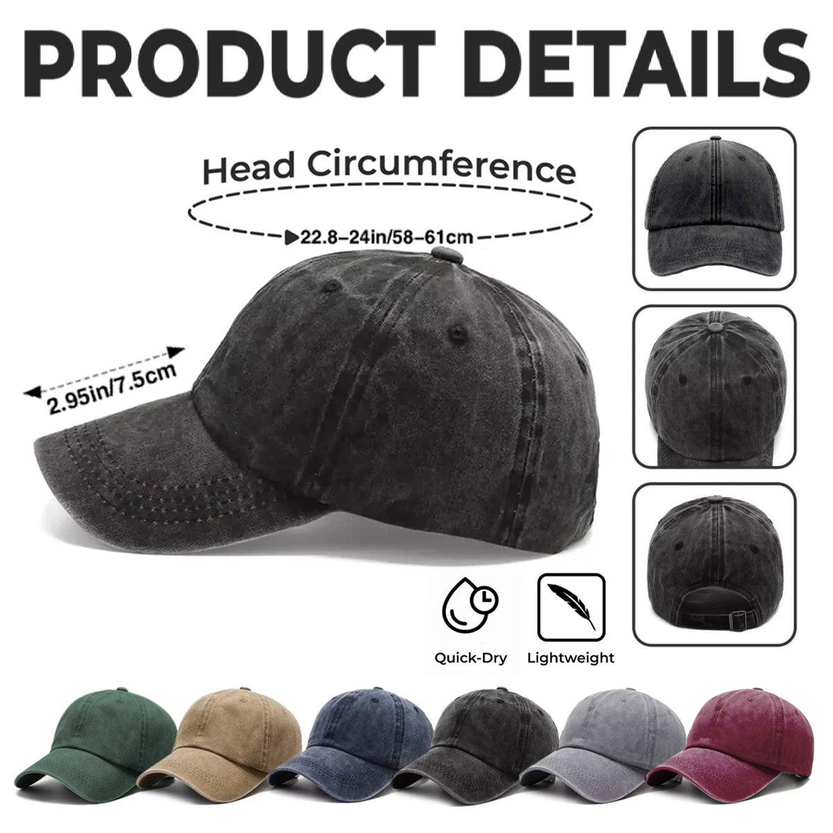 UPST41 The Dog Father - Personalized Custom Wash Denim Cap