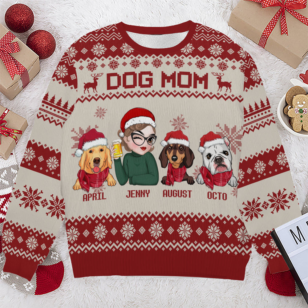 PSTS10 Dog Mom Mum Xmas - Personalized Custom Sweater