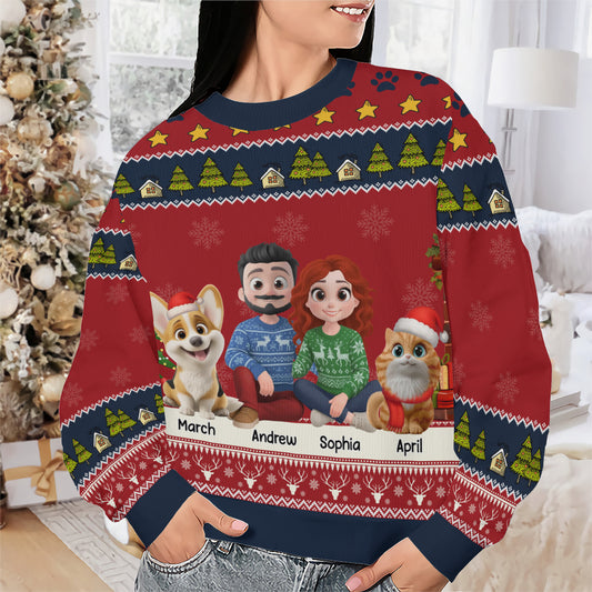 PSTS01 Fur Parents Christmas - Personalized Custom Sweater