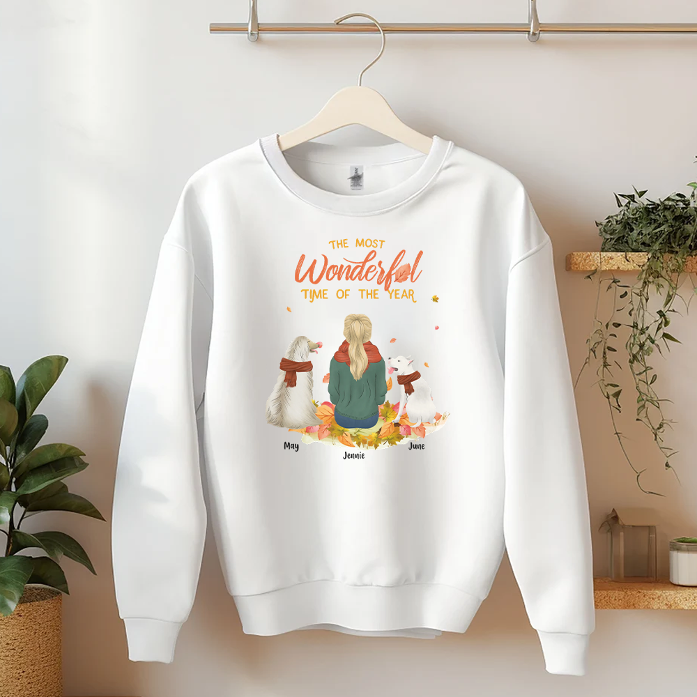 PST29 The Most Wonderful Time Dogs Woman Back