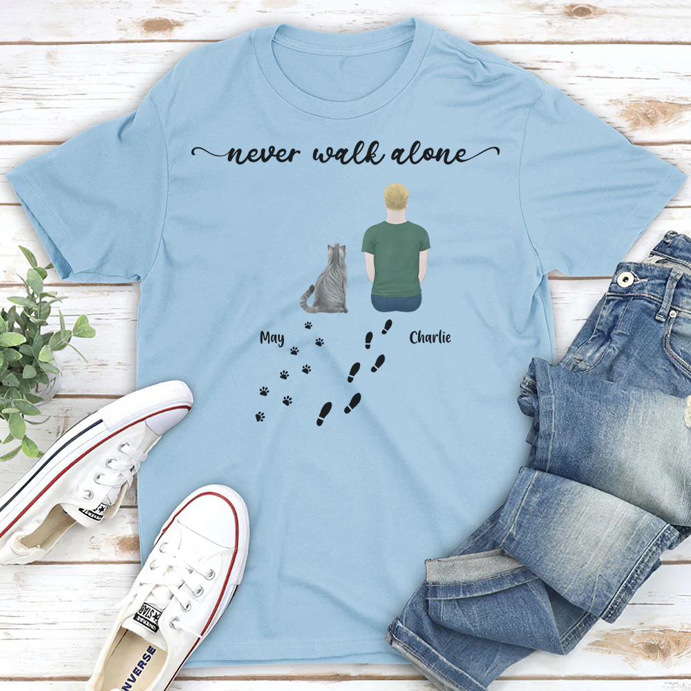 PST16 Never Walk Alone Female Male Cat Back