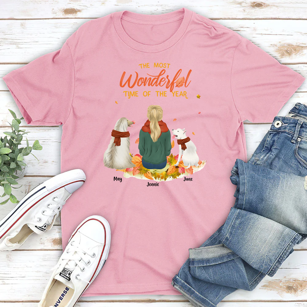 PST29 The Most Wonderful Time Dogs Woman Back