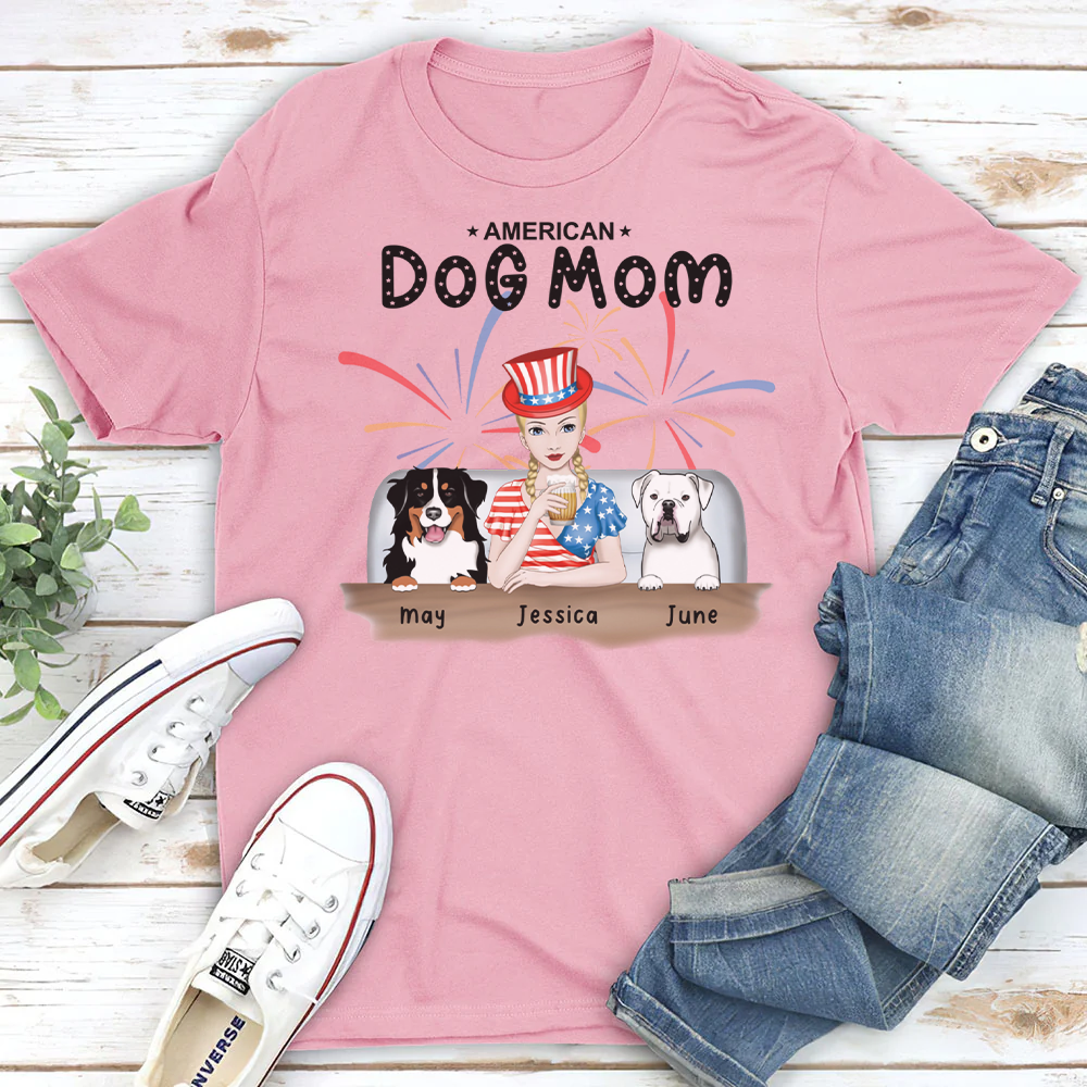 PST25 American Dog Mom Full Color Frontal 14 Dogs