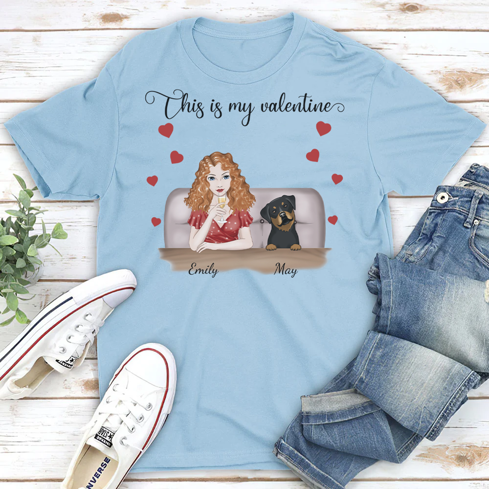 PST36 This Is My Valentine Woman And Dogs Frontal Full Color