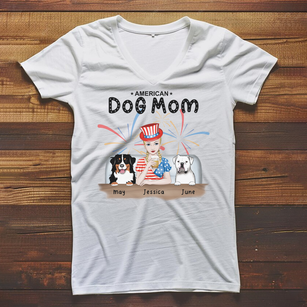 PST25 American Dog Mom Full Color Frontal 14 Dogs