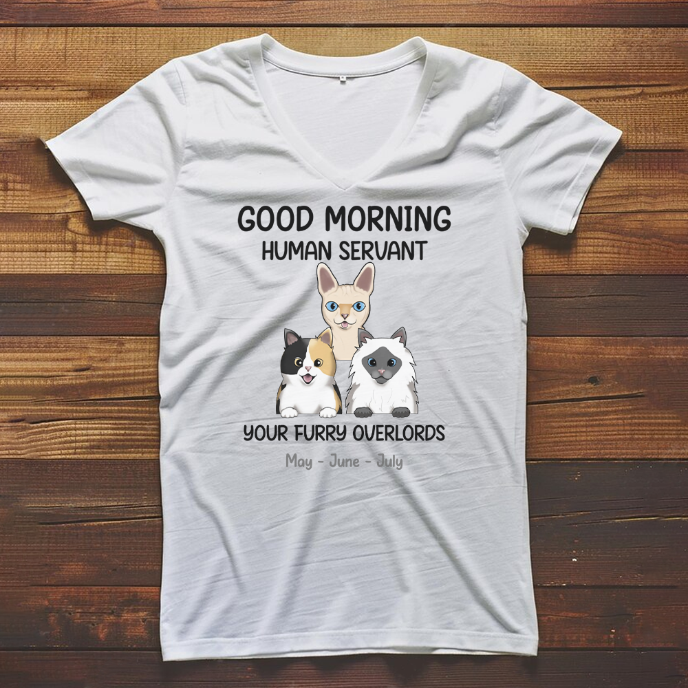 PST20 Cats Good Morning Your Furry Overlords Frontal