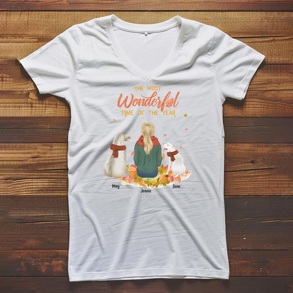 PST29 The Most Wonderful Time Dogs Woman Back