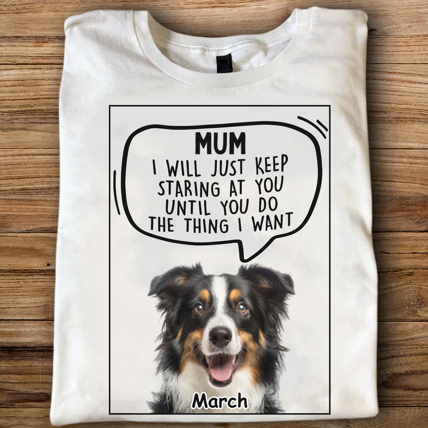 Miah1472 Dad Mom I Will Just Keep Staring At You Until You Do The Thing I Want-Personalized Custom T-shirt