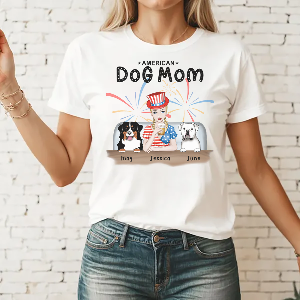 PST25 American Dog Mom Full Color Frontal 14 Dogs