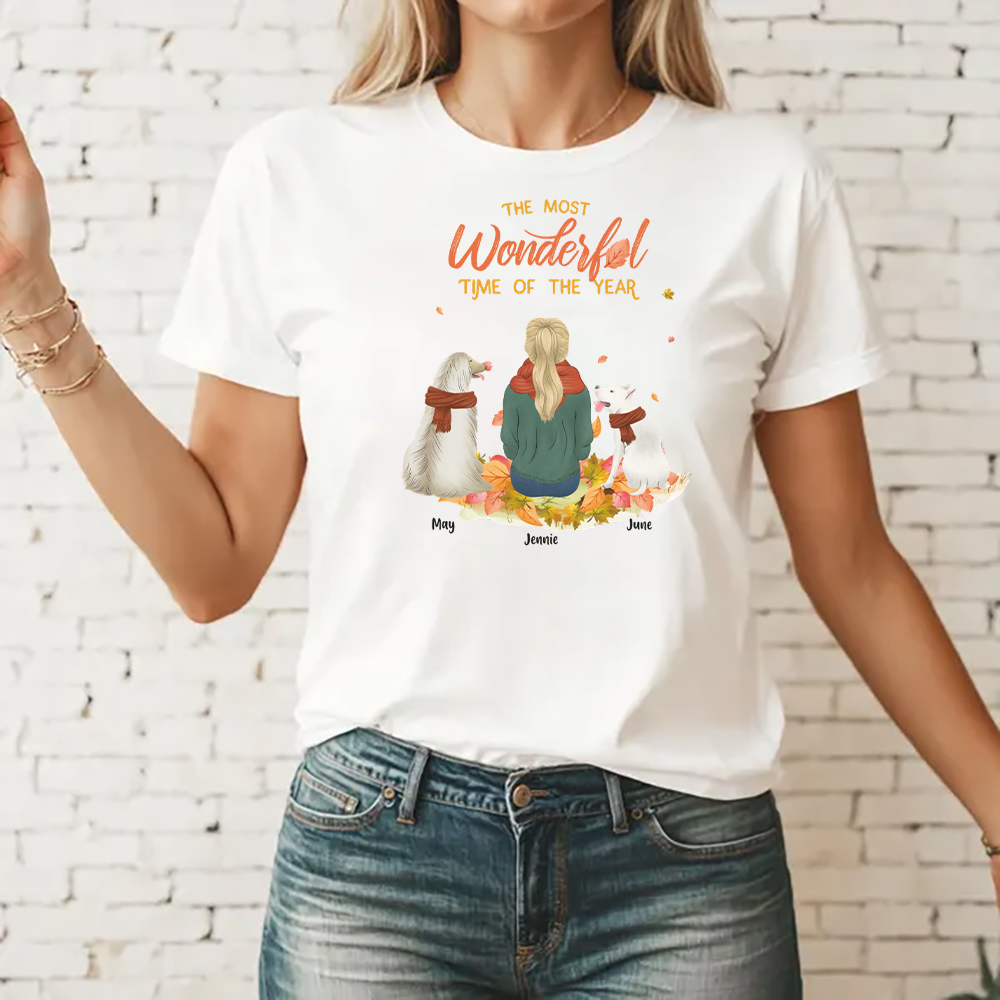 PST29 The Most Wonderful Time Dogs Woman Back