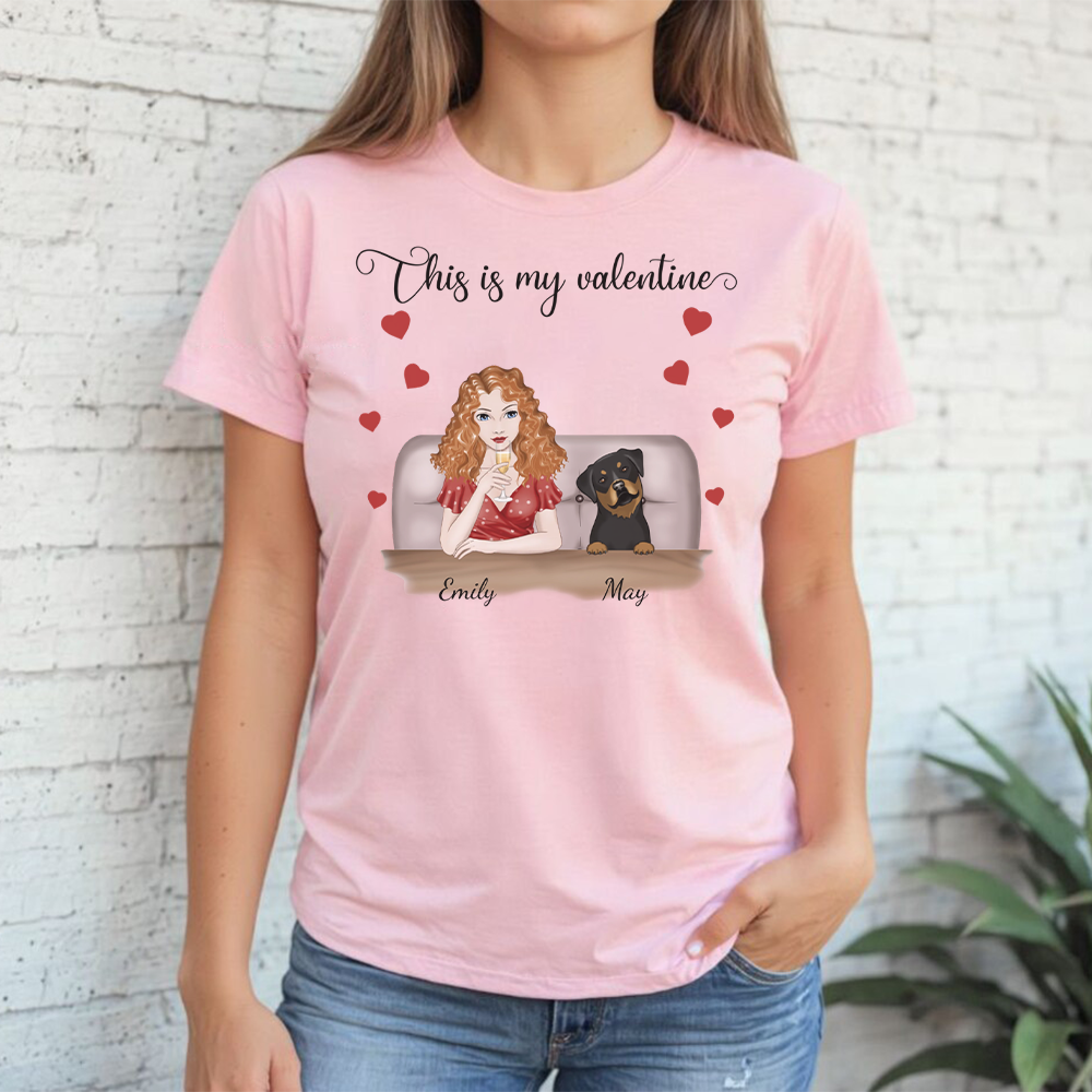 PST36 This Is My Valentine Woman And Dogs Frontal Full Color