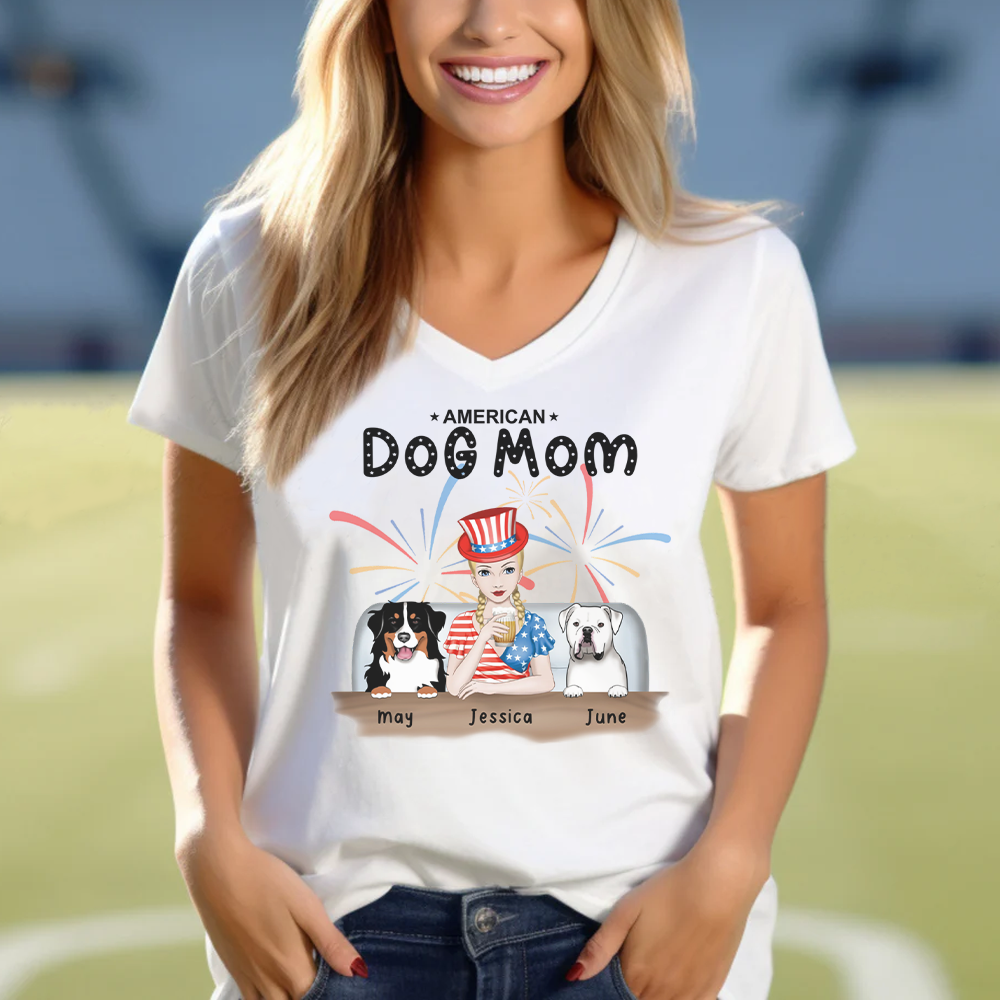 PST25 American Dog Mom Full Color Frontal 14 Dogs