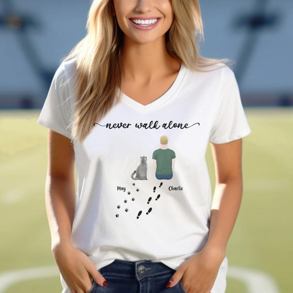 PST16 Never Walk Alone Female Male Cat Back