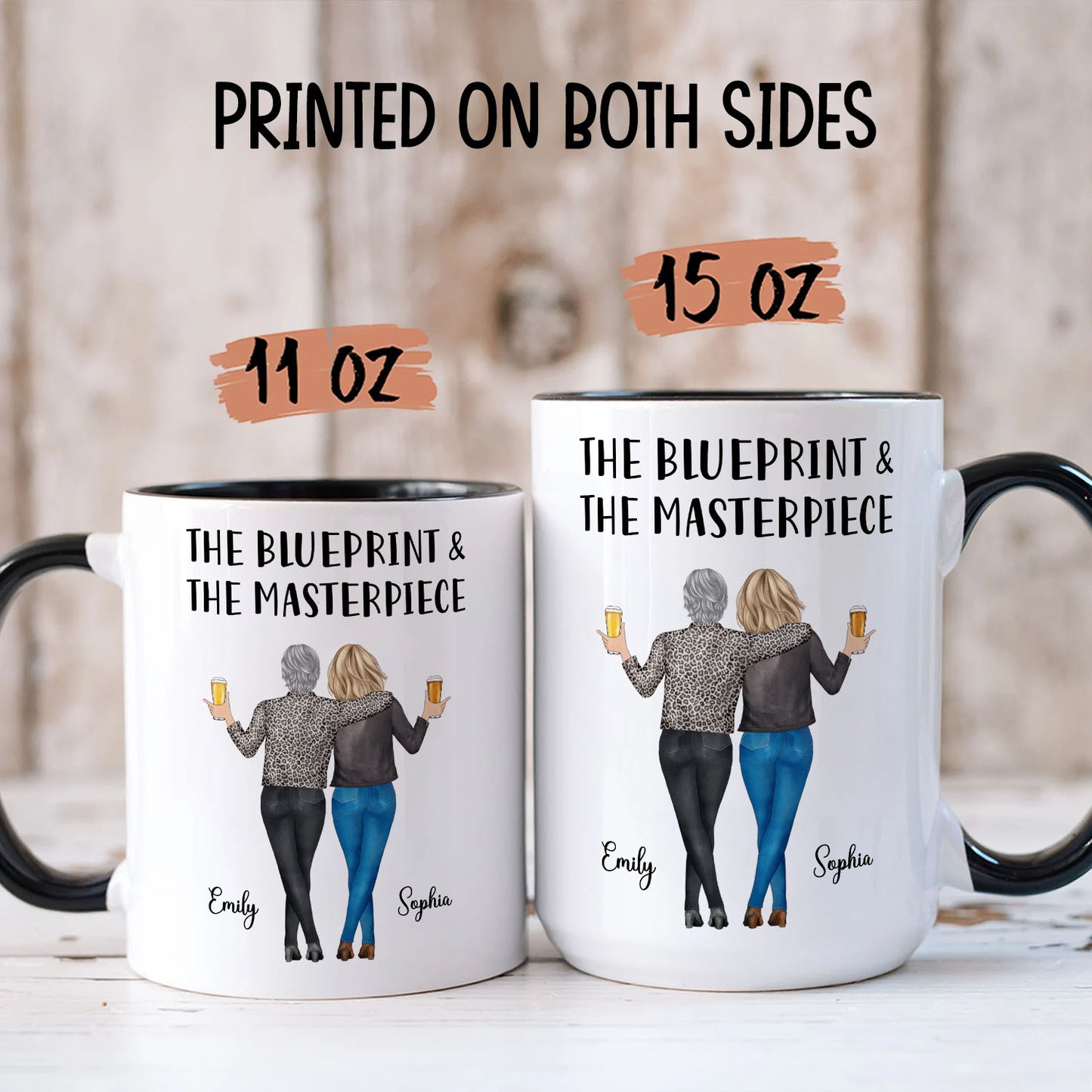 PST146 The Blueprint & The Masterpiece - Personalized White Mug Accent Mug