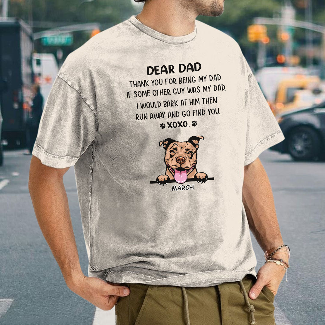 Miah1474 Dear Mom Thank You For Being My Mom XoXo - Personalized Custom Washed T-shirt