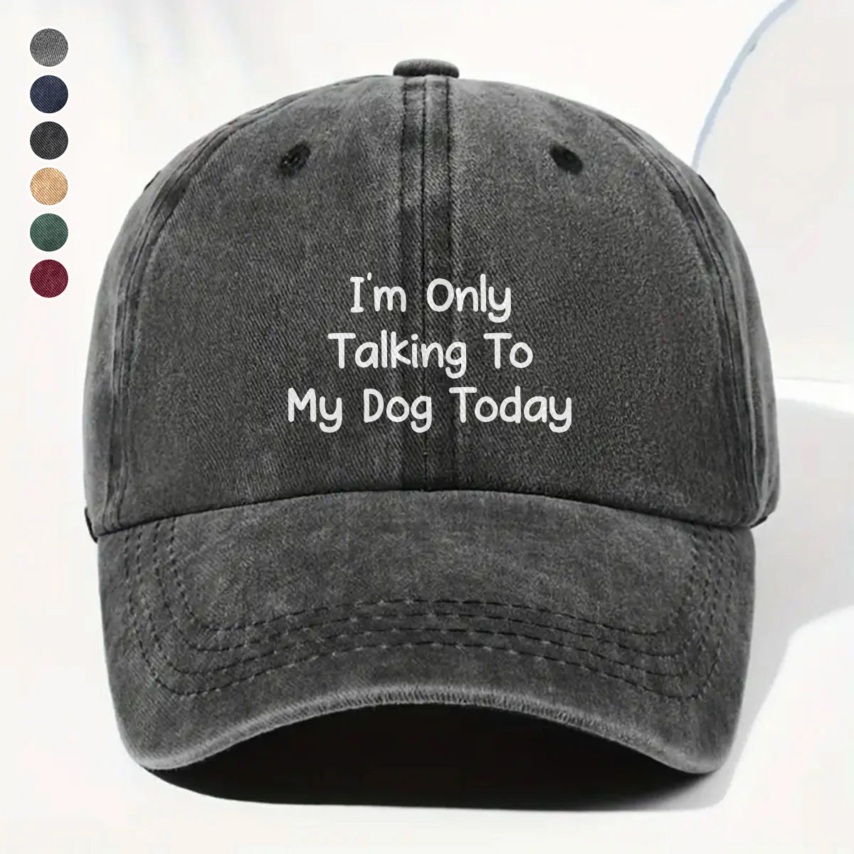 PSC06 I'm Only Talking To My Dog Today - Wash Denim Cap