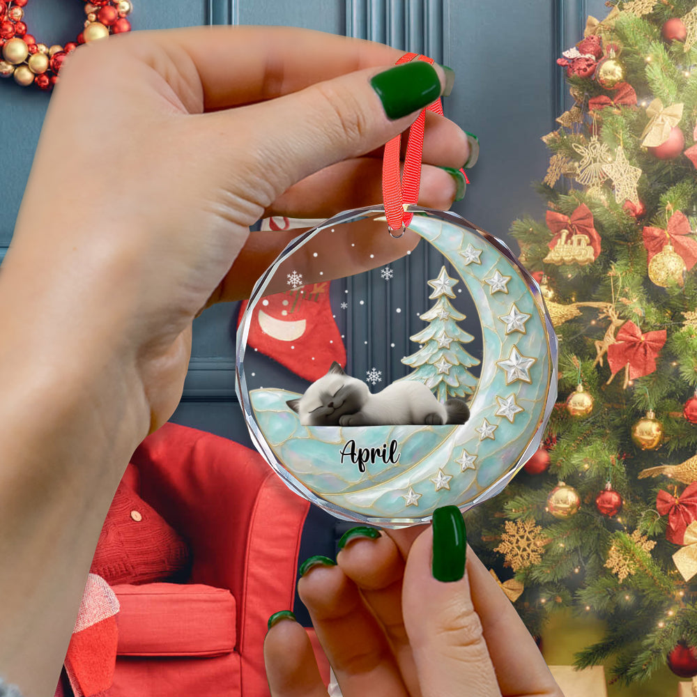 PSTG10 Always Beside You - Personalized Glass Ornament