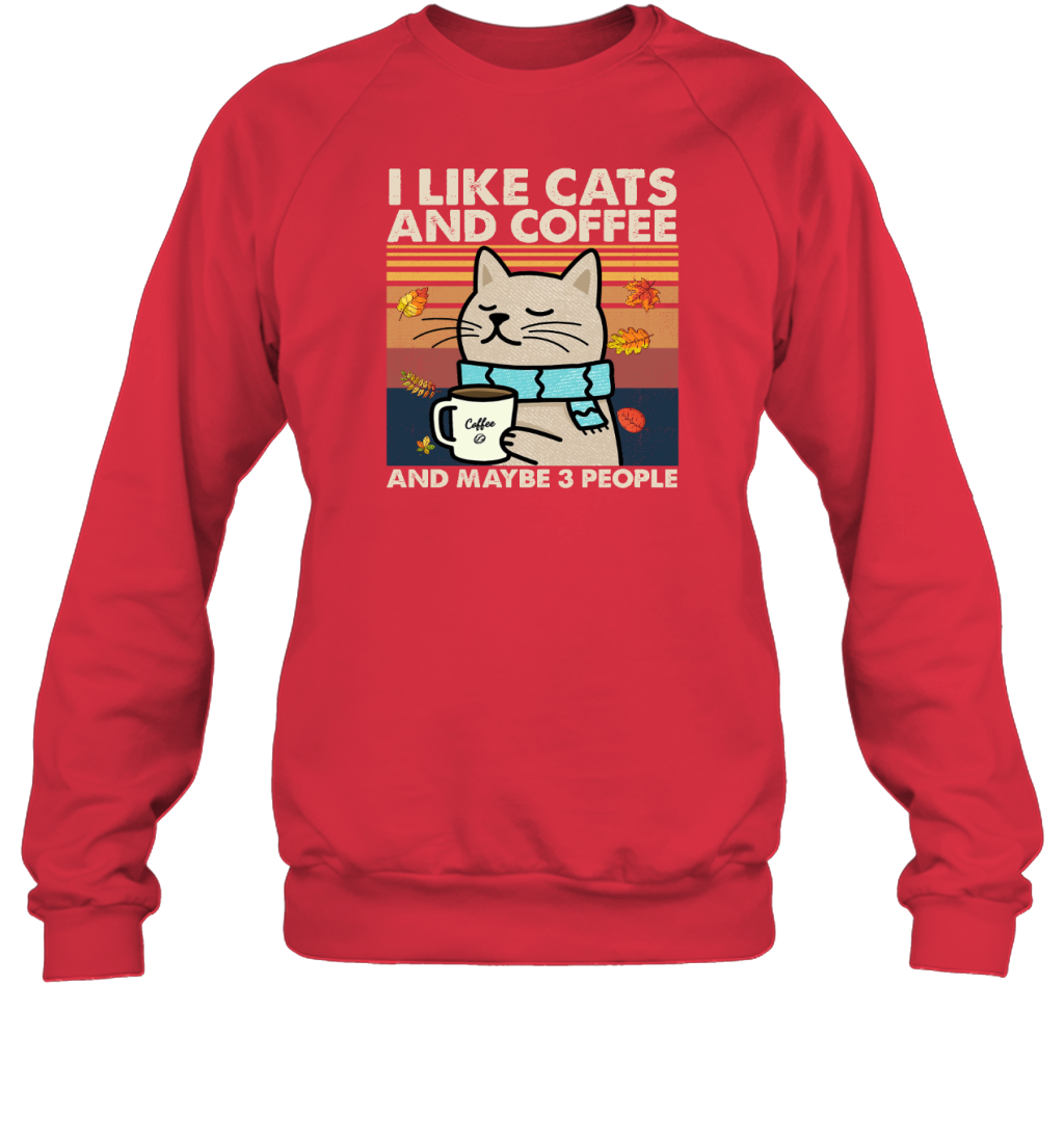 ETT1829 I Like Cats And Coffee And Maybe 3 People