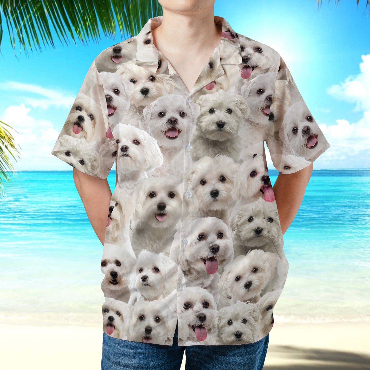 PSAH43 Malteses Hawaiian Shirt