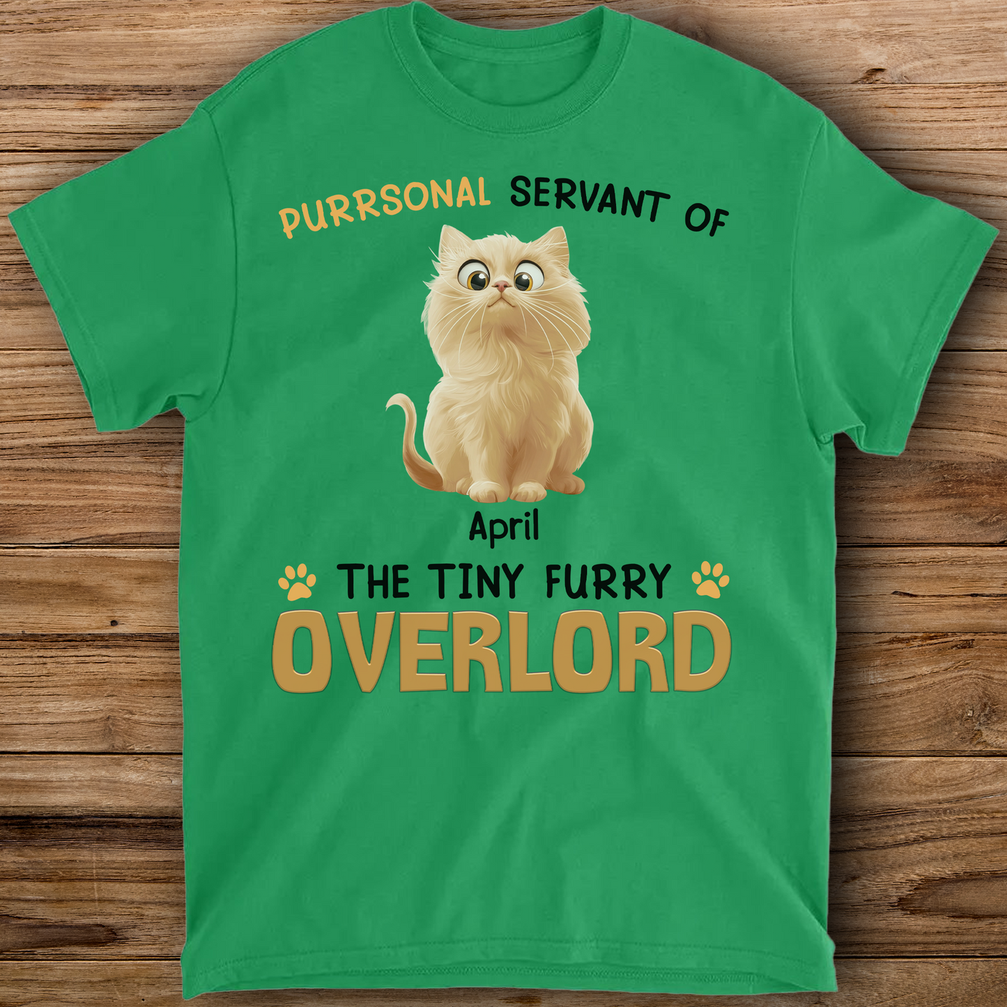 ETT2792 Purrsonal Servant Of Tiny Overlord Cat-Personalized Custom T-shirt