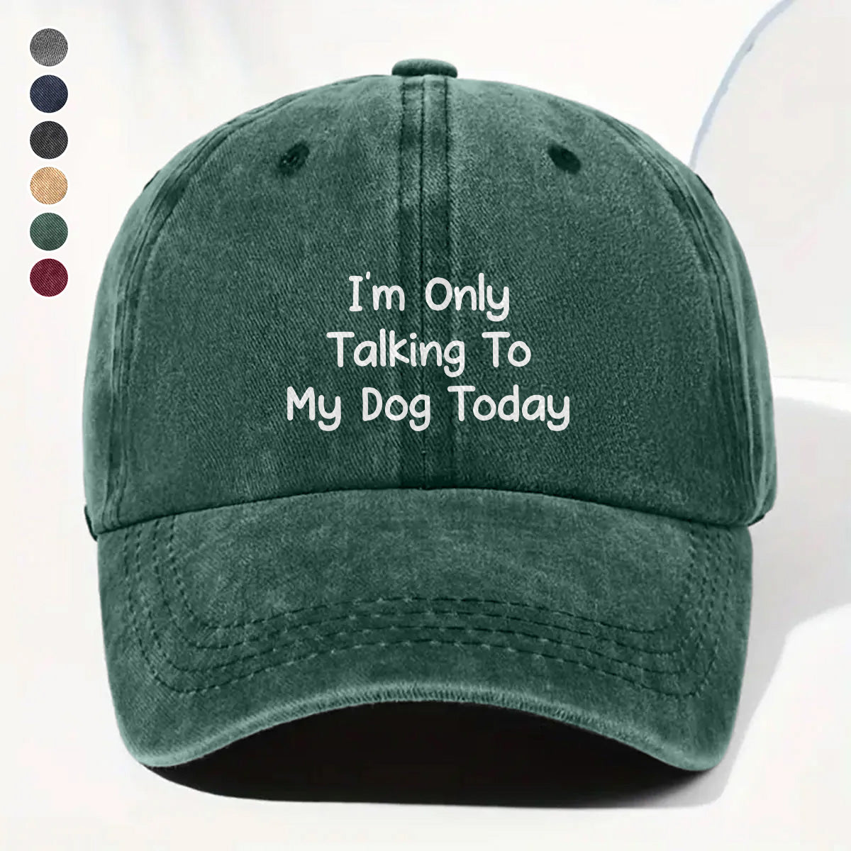 PSC06 I'm Only Talking To My Dog Today - Wash Denim Cap
