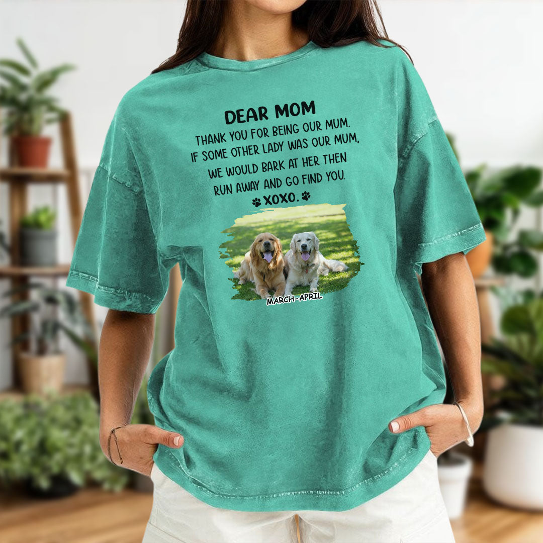 Miah1474 Dear Mom Thank You For Being My Mom XoXo - Personalized Custom Washed T-shirt